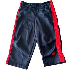 Nike Gray Athletic Pants with Red Side Stripe - Size M